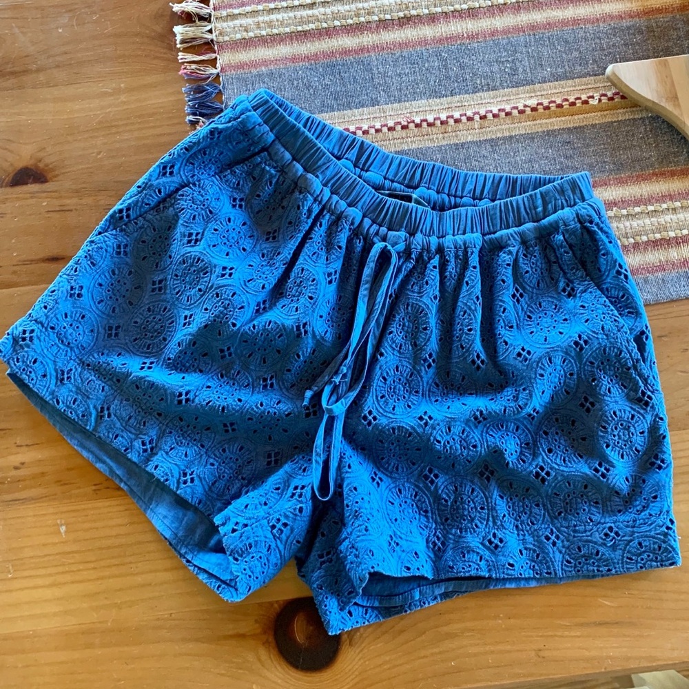 Eyelet Cotton Shorts